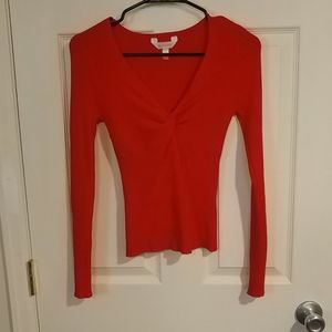 Red Twist Sweater